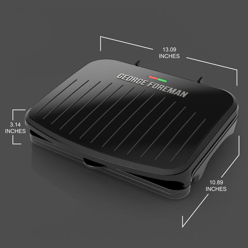 Foreman 5serving Classic Plate Electric Indoor Grill And Panini